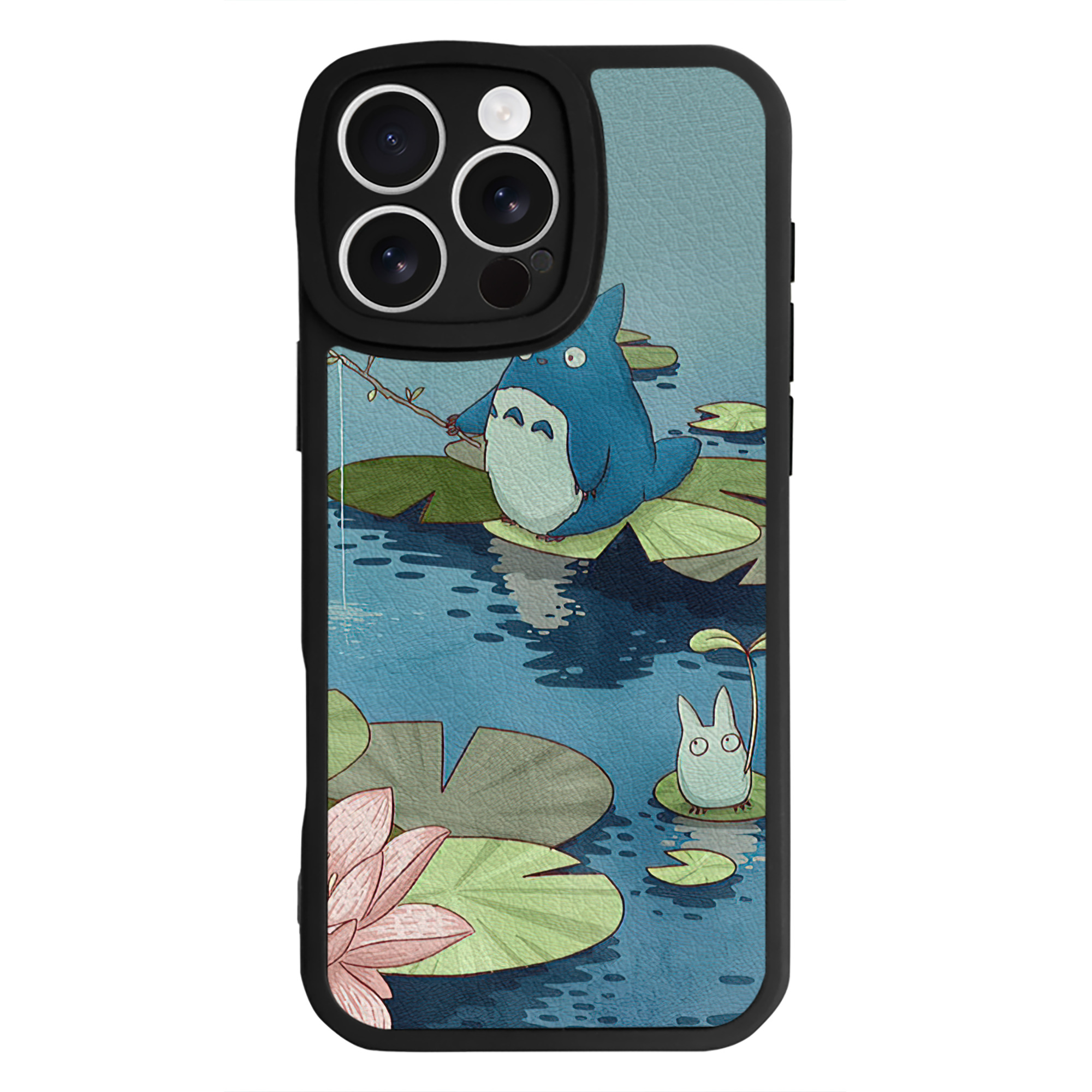 （画像用） となりのトトロ 草壁メイ 草壁サツキ My Neighbor Totoro Satsuki Kusakabe Mei Kusakabe 【iPhone 16シリーズ対応】シリコンスマホケース（レザー調） 材質：シリコン